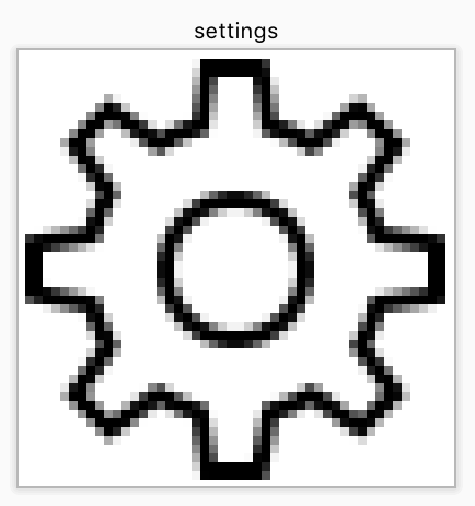 The shape of the icon