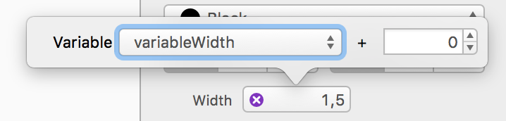 The stroke width applied to the shape